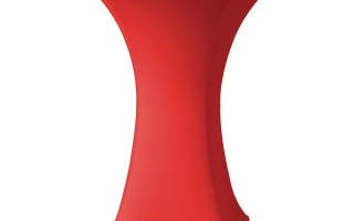 Stretch hoezen huren voor partytafels: rode hoezen beschikbaar