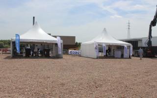 Onze partytafels in volle actie op Construction Demo Days Aalbeke